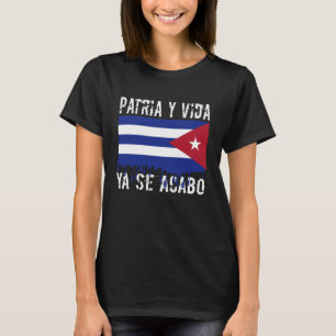 SMELTENDE CUBAANSE VLAG YA SE ACABO IN CUBA T-SHIRT