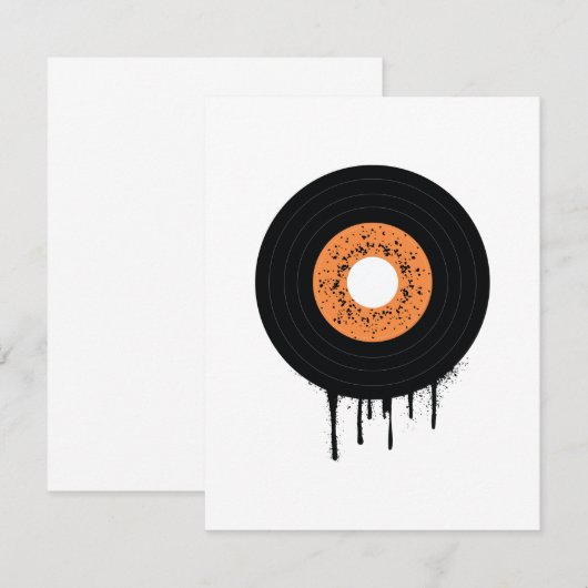 Smeltende druipende vinyl Lp Record (Voorkant / Achterkant)