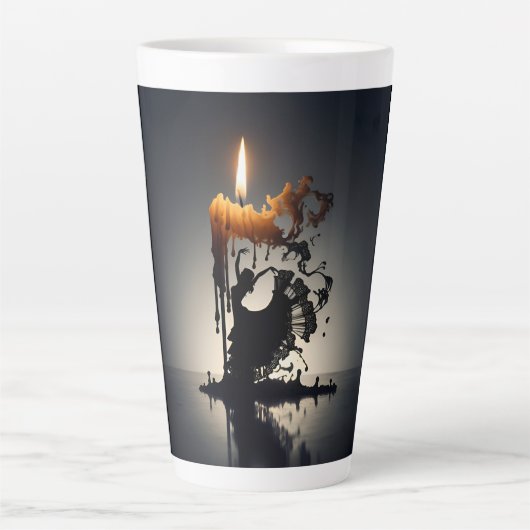 smeltende flamencodanser latte mok (Voorkant)