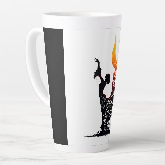 smeltende flamencodanser latte mok (Linkerhoek)