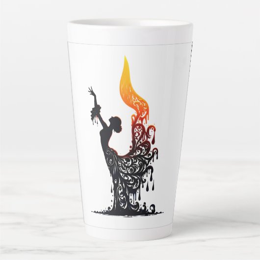 smeltende flamencodanser latte mok (Voorkant)