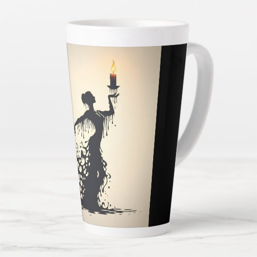 smeltende flamencodanser latte mok (Rechterhoek)