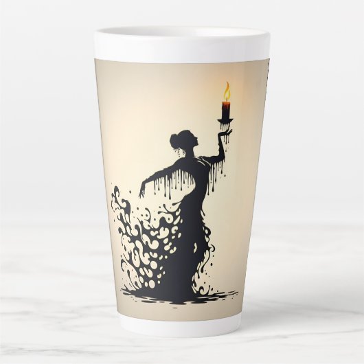 smeltende flamencodanser latte mok (Voorkant)