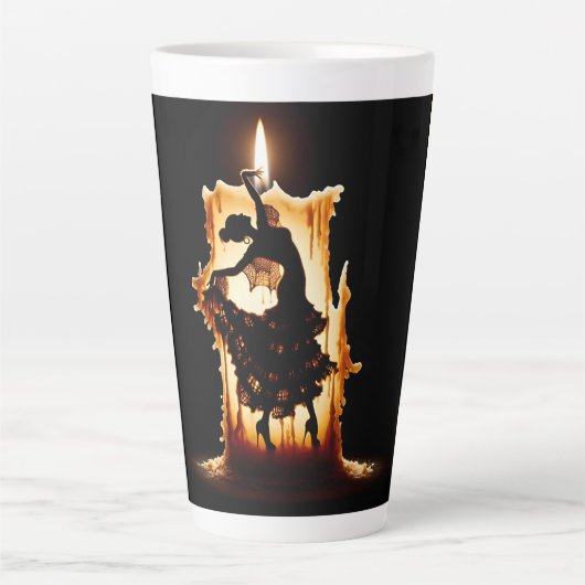 smeltende flamencodanser latte mok (Voorkant)