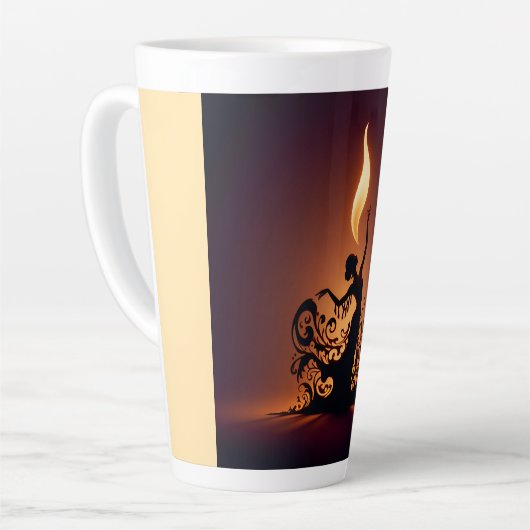 smeltende flamencodanser latte mok (Linkerhoek)