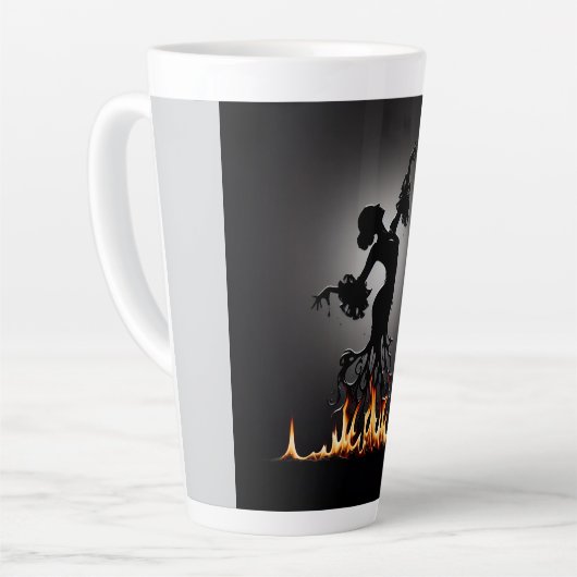 smeltende flamencodanser latte mok (Linkerhoek)