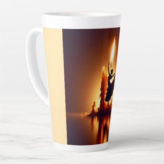 smeltende flamencodanser latte mok (Linkerhoek)