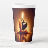 smeltende flamencodanser latte mok (Voorkant)