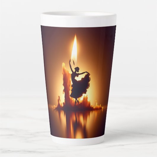 smeltende flamencodanser latte mok (Voorkant)