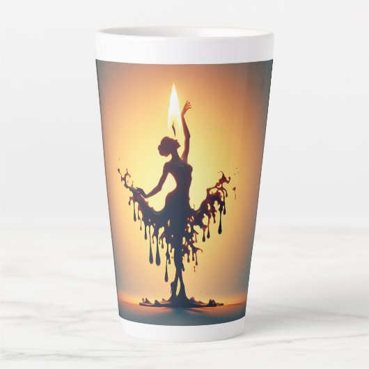 smeltende flamencodanser latte mok (Voorkant)