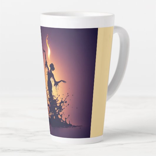 smeltende flamencodanser latte mok (Rechterhoek)