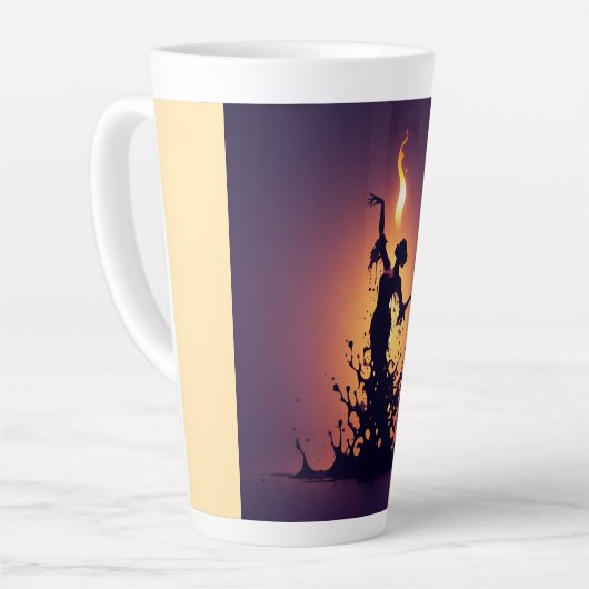 smeltende flamencodanser latte mok (Linkerhoek)