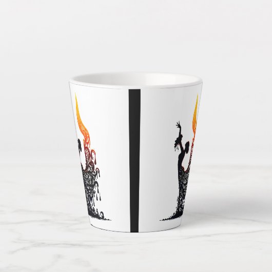 smeltende flamencodanser latte mok (Voorkant)