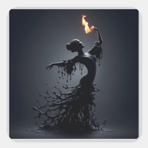 smeltende flamencodanser vierkante sticker
