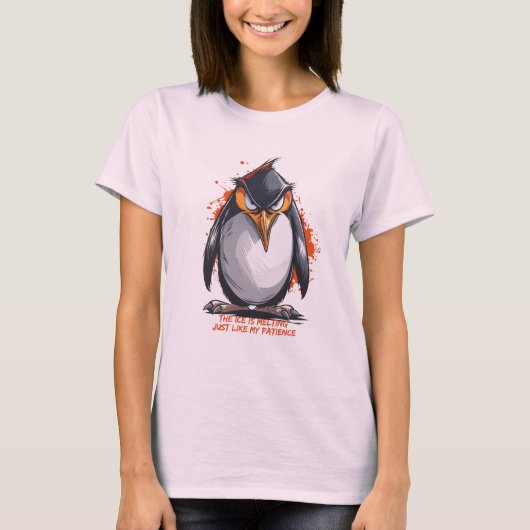 Smeltende Geduld Pinguïn T-shirt (Voorkant)