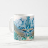 Smeltende Gletsjer Alcohol Inkt Schilderen Koffiemok (Voorkant links)