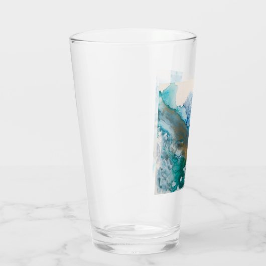 Smeltende Gletsjer Alcoholinkt Abstract Schilderen Glas (Rechts)