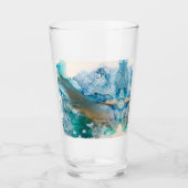 Smeltende Gletsjer Alcoholinkt Abstract Schilderen Glas (Voorkant)