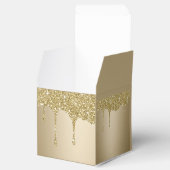 Smeltende gouden glitter bedankdoosjes (Geopend)