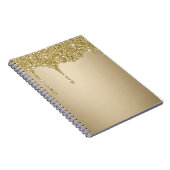 Smeltende gouden glitter notitieboek (Rechterzijde)