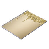 Smeltende gouden glitter notitieboek (Linkerzijde)
