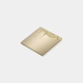 Smeltende gouden glitter post-it® notes (Schuin)