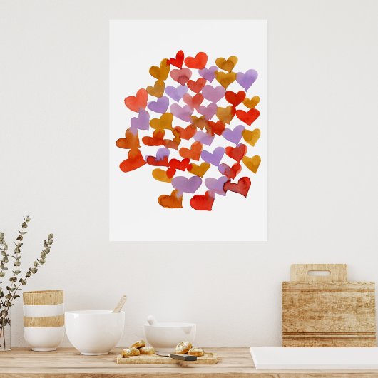 Smeltende harten - retro poster (Keuken)
