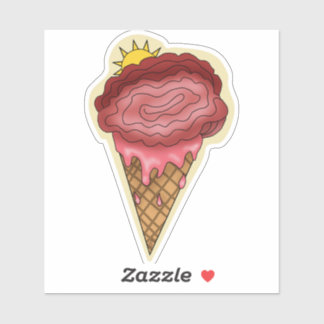 Smeltende Hersen Kegel Sticker
