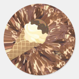 Smeltende Ice Cream Cone Sticker
