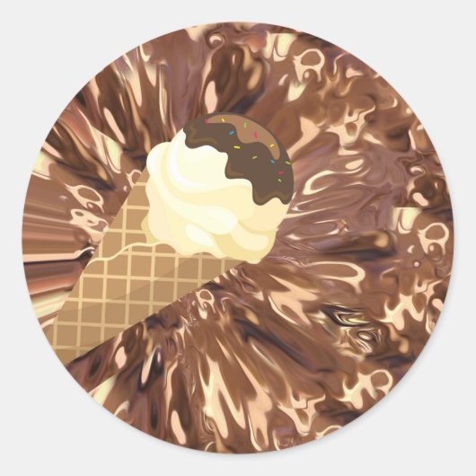 Smeltende Ice Cream Cone Sticker (Voorkant)