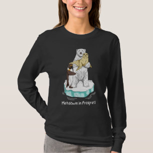 Smeltende ijsbeer door klimaatverandering t-shirt