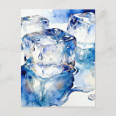 Smeltende ijsblokjes aquarel briefkaart (Voorkant)