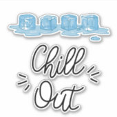 Smeltende ijsblokjes Sticker (Voorkant)