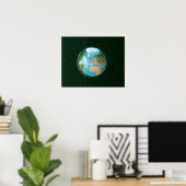 Smeltende ijskappen van de planeet aarde. poster (Thuiskantoor)