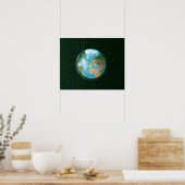 Smeltende ijskappen van de planeet aarde. poster (Keuken)