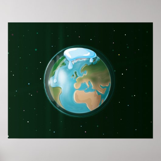 Smeltende ijskappen van de planeet aarde. poster (Voorkant)