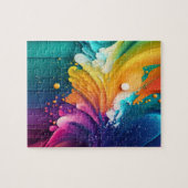 Smeltende Kleuren Splash 3D Abstract Legpuzzel (Horizontaal)