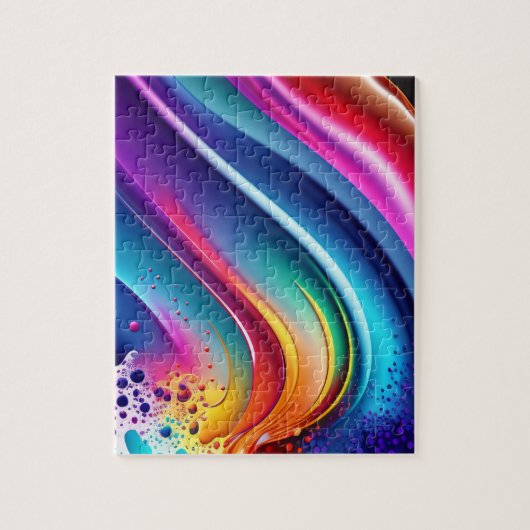 Smeltende Kleuren Splash Abstract Legpuzzel (Verticaal)
