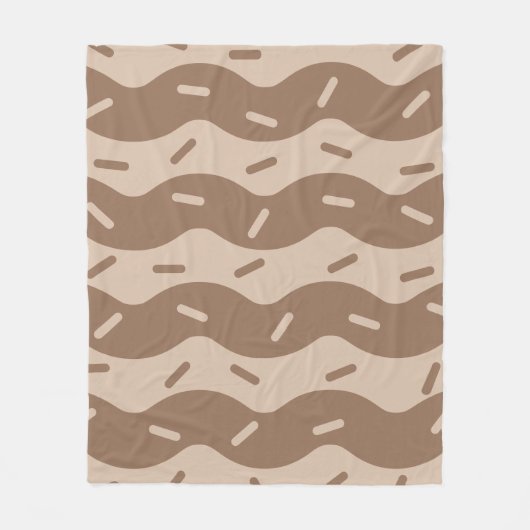 Smeltende Koffie Ijsroom Fleece Deken (Voorkant)