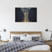 Smeltende Kosmische Klok Canvas Afdruk (Insitu (Slaapkamer))