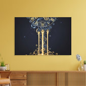 Smeltende Kosmische Klok Canvas Afdruk (Insitu (Woonkamer))