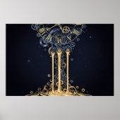 Smeltende Kosmische Klok Poster (Voorkant)