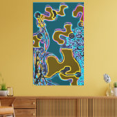 Smeltende Memphis Vibes II Canvas Afdruk (Insitu (Woonkamer))