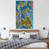 Smeltende Memphis Vibes II Canvas Afdruk (Insitu (Slaapkamer))