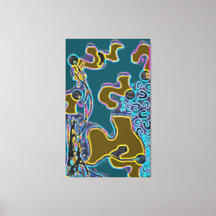 Smeltende Memphis Vibes II Canvas Afdruk