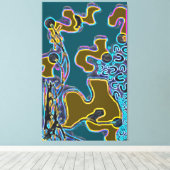 Smeltende Memphis Vibes II Canvas Afdruk (Insitu (Houten vloer))