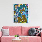 Smeltende Memphis Vibes II Canvas Afdruk (Insitu (Woonkamer))