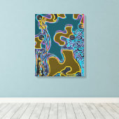 Smeltende Memphis Vibes II Canvas Afdruk (Insitu (Houten vloer))