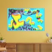 Smeltende Memphis Vibes III Canvas Afdruk (Insitu (Woonkamer))