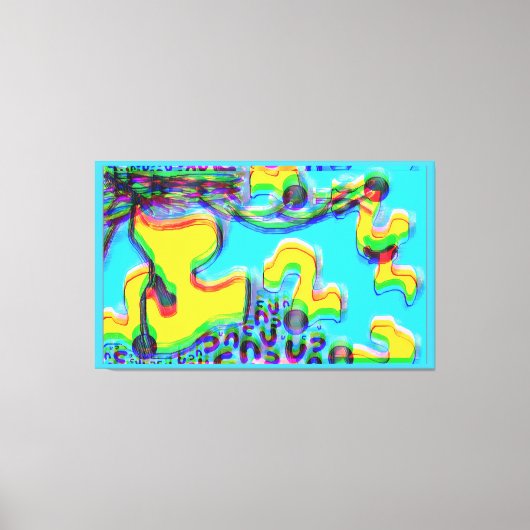 Smeltende Memphis Vibes III Canvas Afdruk (Voorkant)